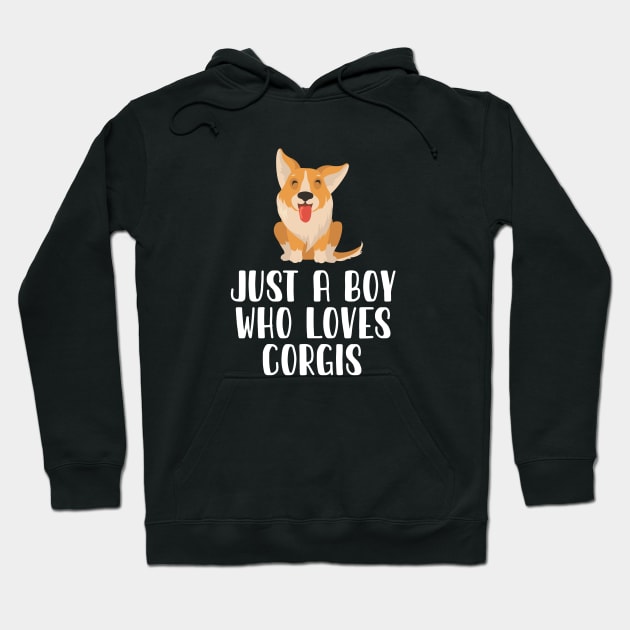 Just A Boy Who Loves Corgis Hoodie by simonStufios